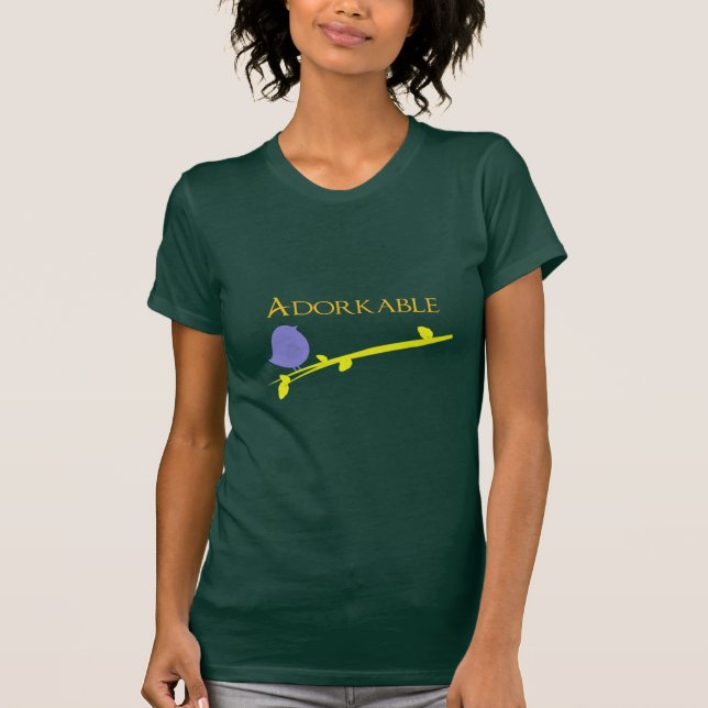 Camiseta divertida del friki de Adorkable (Anverso)