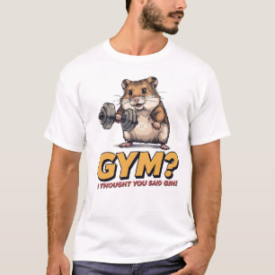 Camiseta divertida del gimnasio de hámster – pensé