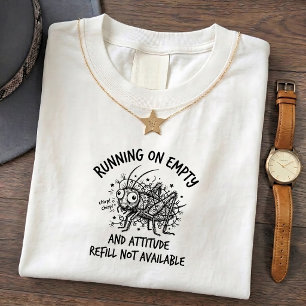 Camiseta divertida del grillo cantor gruñón, cita