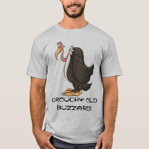 Camiseta divertida del halcón viejo malhumorado