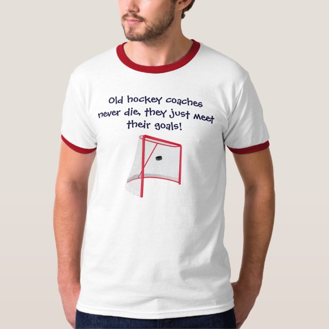 Camiseta divertida del hockey (Anverso)