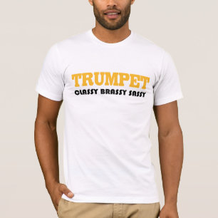 Camiseta divertida del humor de la trompeta