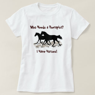 Camiseta divertida del humor del caballo del