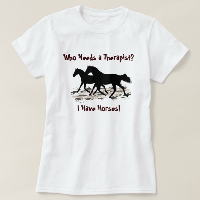 Camiseta divertida del humor del caballo del (Diseño del anverso)