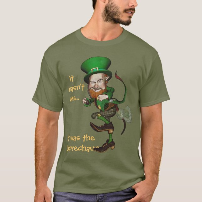 Camiseta divertida del irlandés del Leprechaun el (Anverso)