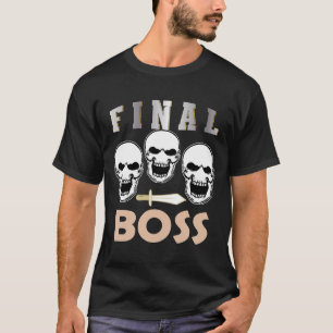 Camiseta divertida del jefe final, duro como una r