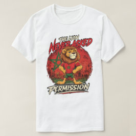 Camiseta divertida del león de Marruecos para faná