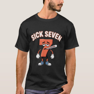 Camiseta divertida del meme de los siete enfermos