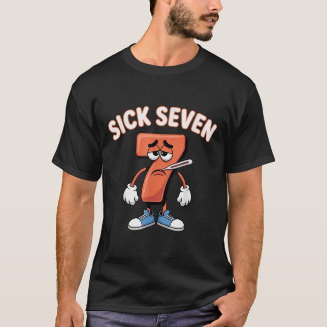 Camiseta divertida del meme de los siete enfermos  (Anverso)