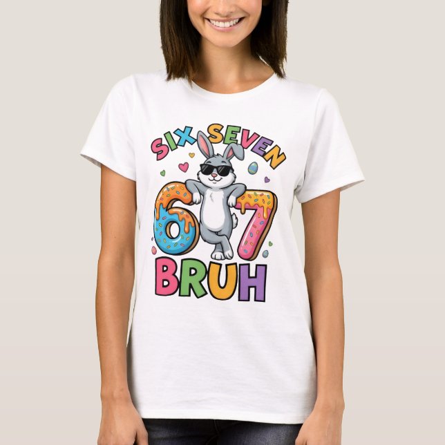 Camiseta divertida del meme del conejo de Pascua S (Anverso)