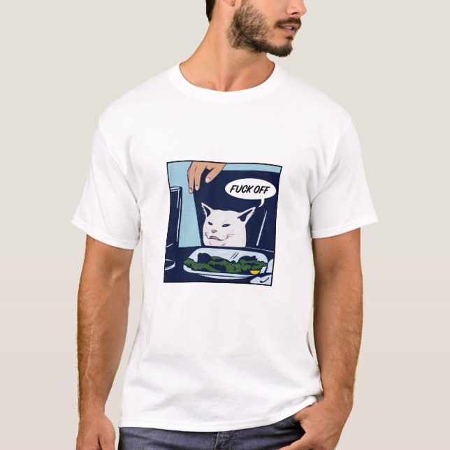 Camiseta divertida del meme del gato Smudge (Anverso)