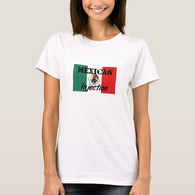 Camiseta divertida del mexicano por inyección (Anverso)