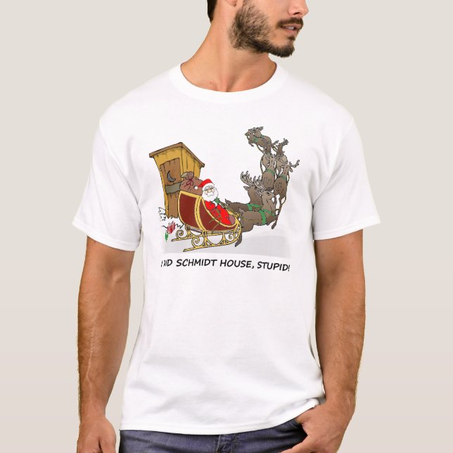 Camiseta divertida del navidad de la casa de (Anverso)