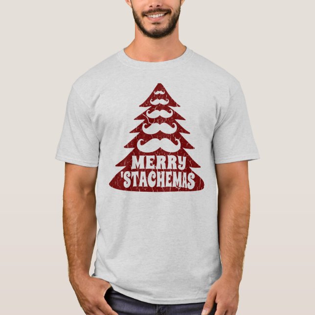 Camiseta divertida del navidad del árbol de (Anverso)