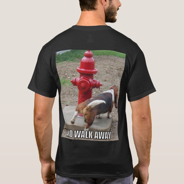 camiseta divertida del perro de afloramiento (Reverso)