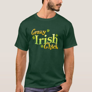 Camiseta divertida del polluelo irlandés loco