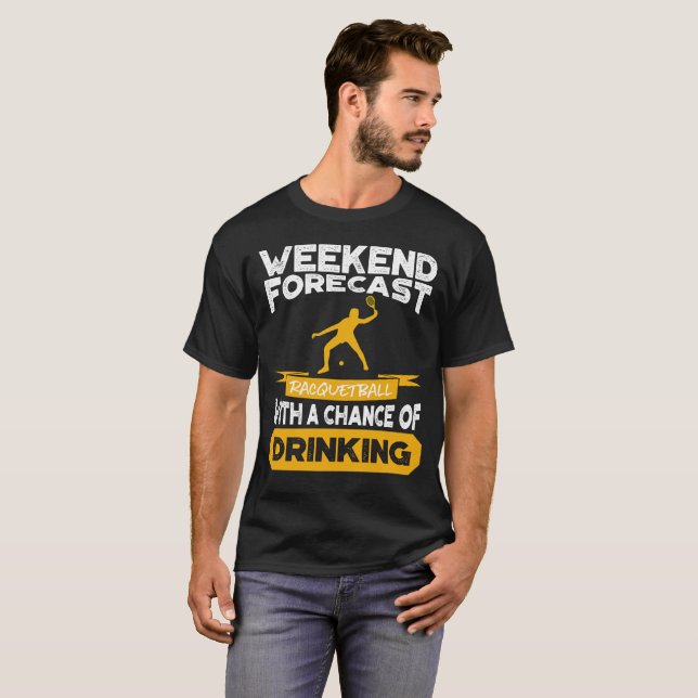 Camiseta divertida del Racquetball (Anverso completo)