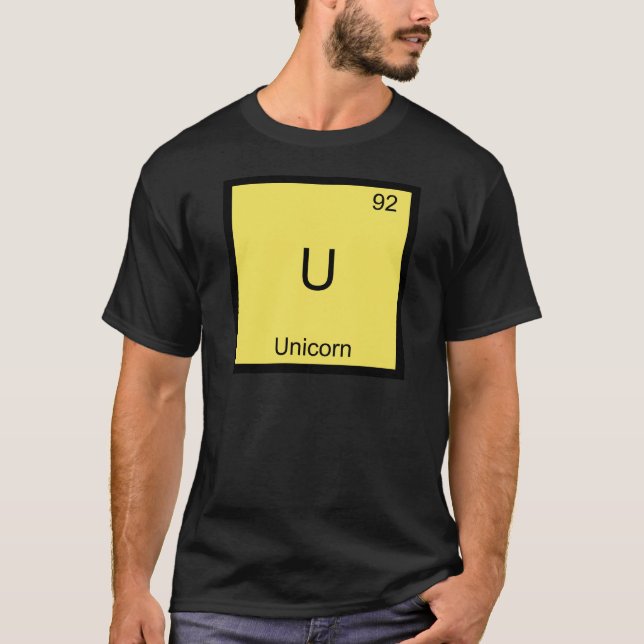 Camiseta divertida del símbolo del elemento de quí (Anverso)