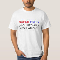Camiseta divertida del super héroe