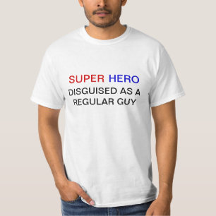 Camiseta divertida del super héroe