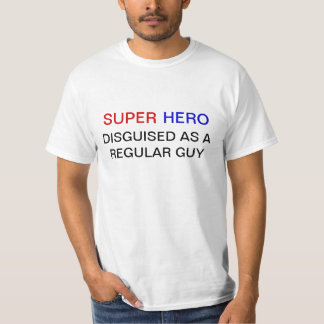 Camiseta divertida del super héroe