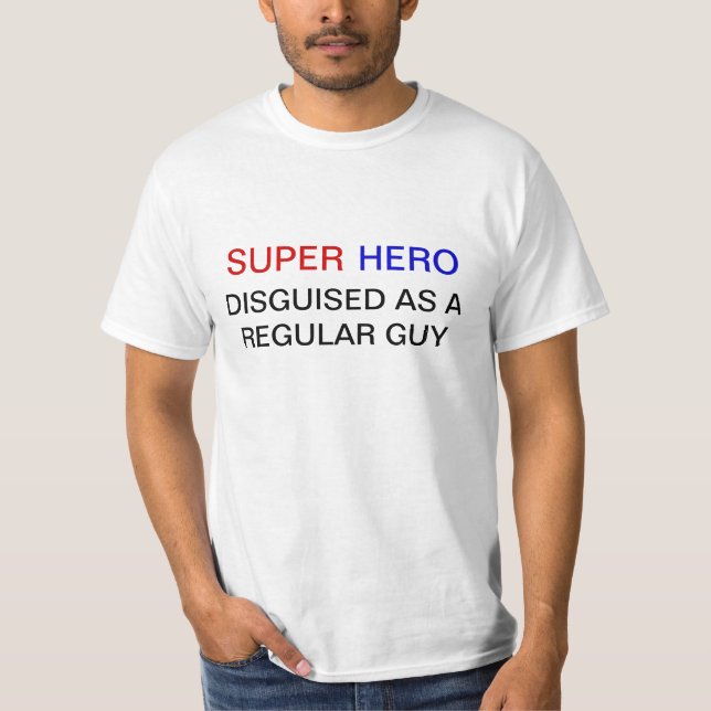 Camiseta divertida del super héroe (Anverso)