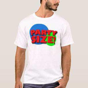 Camiseta divertida del tamaño del fiesta