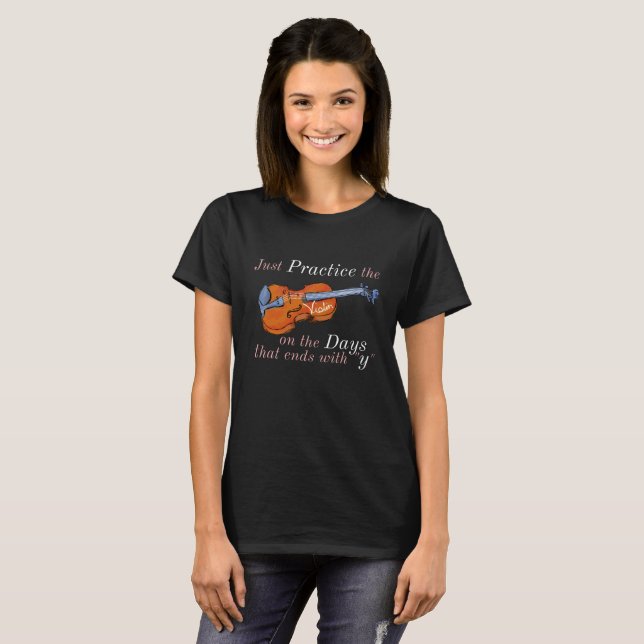 Camiseta divertida del violín (Anverso completo)