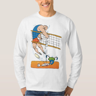 Camiseta divertida del voleibol