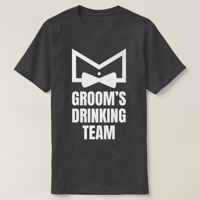Camiseta Divertida Despedida de Soltero Novio Equipo de Beb (Diseño del anverso)