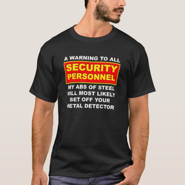 Camiseta divertida detector de metales negra (Anverso)