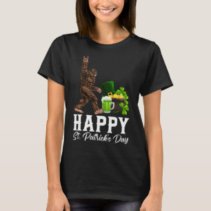 Camiseta Divertida Día de San Patricio Feliz Bigfo