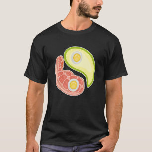 Camiseta Divertida Dieta Keto Carne Huevos Aguacate Ying Ya