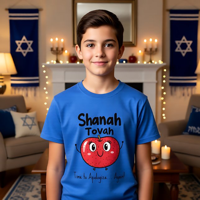 Camiseta 🍎 divertida disculpa Apple Tee con texto personal (🍎Funny Apology Apple Tee with custom text)