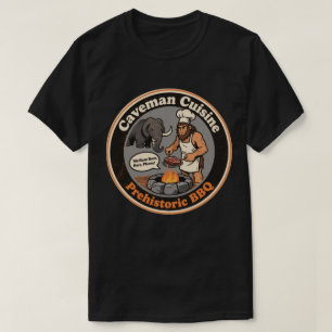 Camiseta Divertida diversión prehistórica en la barbacoa