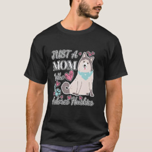 Camiseta Divertida Divertida Solo Una Mamá Que Adora Huskie