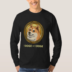 Camiseta Divertida Dogecoína Cryptocurrency Meme Moneda 1 D
