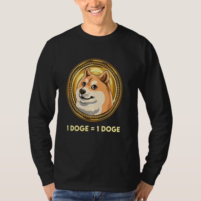 Camiseta Divertida Dogecoína Cryptocurrency Meme Moneda 1 D (Anverso)