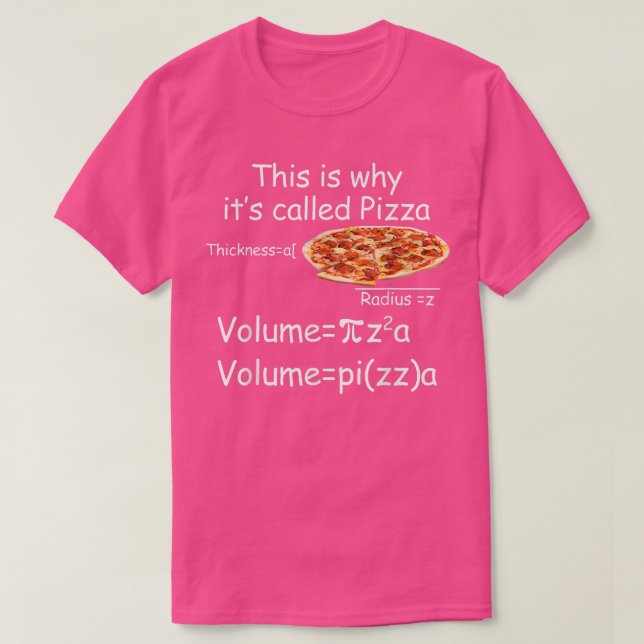 Camiseta Divertida ecuación de matemáticas y pizza Divertid (Diseño del anverso)