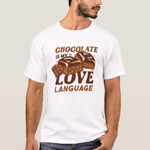 Camiseta divertida "El chocolate es mi idioma de a