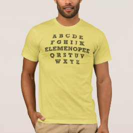 Camiseta divertida Elemenopee Alphabet