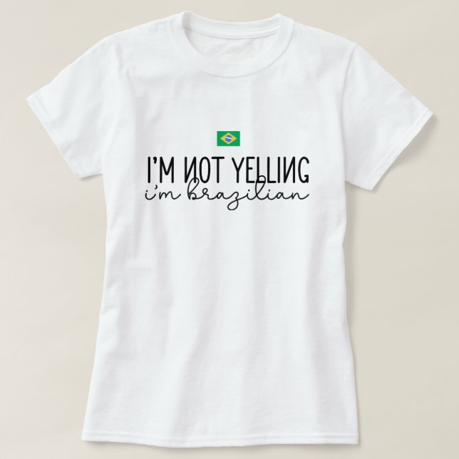 Camiseta divertida en Brasil | Frase brasileña (Diseño del anverso)