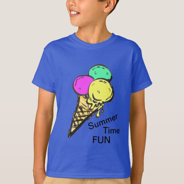 Camiseta divertida en verano del crema de hielo (Anverso)
