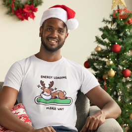 Camiseta Divertida energía de carga de renos