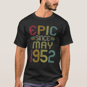 Camiseta Divertida Épica Desde Mayo De 1952 70º Cumpleaños