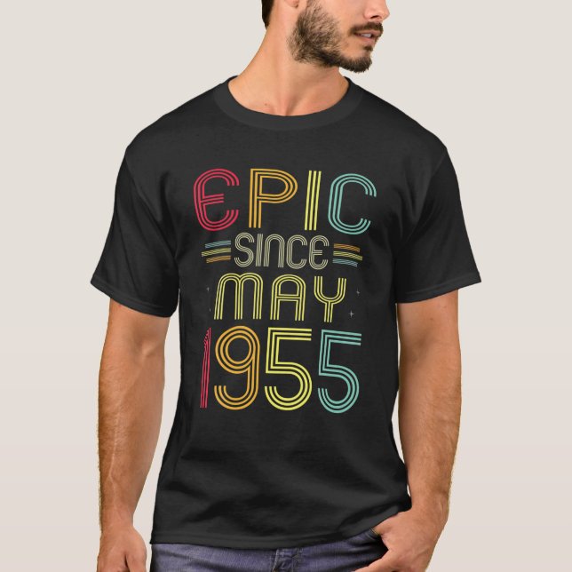 Camiseta Divertida Épica Desde Mayo De 1955 67º Cumpleaños  (Anverso)