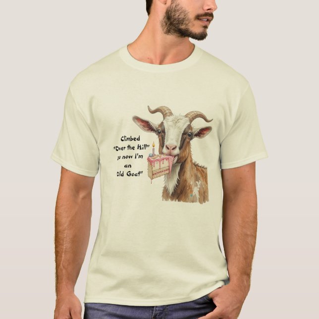 Camiseta Divertida escalada "Over the Hill" ahora una "viej (Anverso)