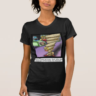 Camiseta Divertida escalera celestial cara