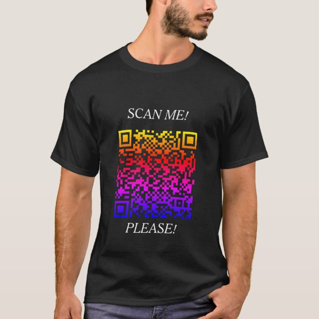 Camiseta divertida, escanea mi camiseta (Anverso)