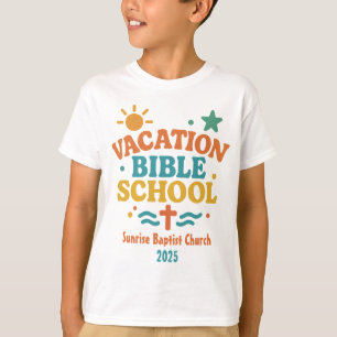 Camiseta Divertida escuela de la Biblia VBS Iglesia Nombre